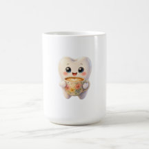 Süße Zahnarzt-Coffee-Liebhaber-Kawaii-Figur