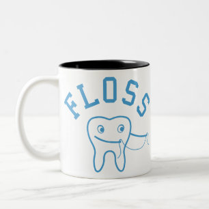 Süße Zahnseide Zahn Zweifarbige Tasse