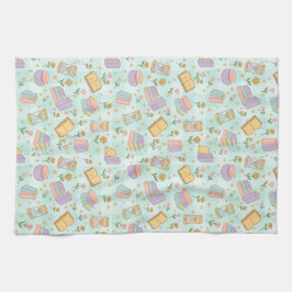 Süße Zauberbücher Grün Geschirrtuch