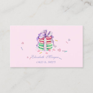 Süße Zauberhafte Elegante Macarons, Süßigkeiten Bä Visitenkarte