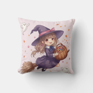 Süße Zauberin Halloween Kissen