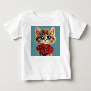 Süße Zeichentrickkatze Baby T-shirt