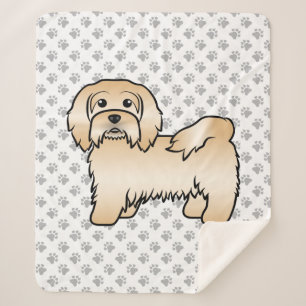 Süße Zeichnung eines rehbraunen Havanese Hundes Sherpadecke