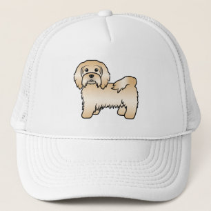 Süße Zeichnung eines rehbraunen Havanese Hundes Truckerkappe