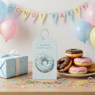 Süße Zeit Pastellgrüne Donut-Geburtstags-Geschenk- Geschenkanhänger