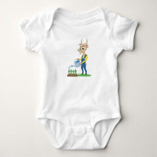 Süße Ziege Gärtner Cartoon Baby Strampler