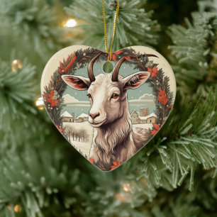 Süße Ziegen-Dekoration, Geschenke für Ziegenliebha Keramik Ornament