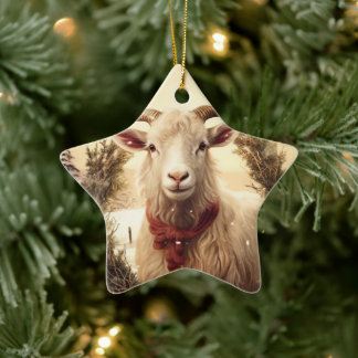 Süße Ziegen-Ornament-Dekoration, Geschenke für Zie Keramik Ornament