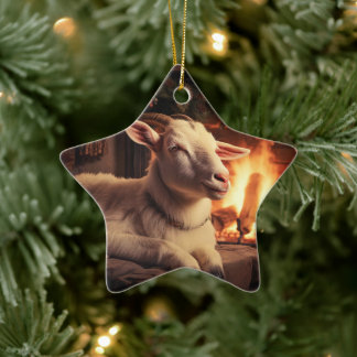 Süße Ziegen-Ornament-Dekoration, Geschenke für Zie Keramik Ornament