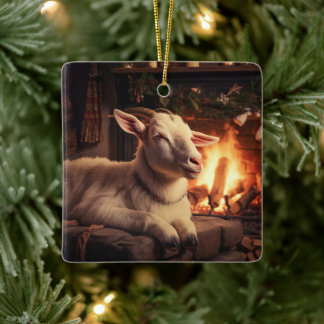 Süße Ziegen-Ornament-Dekoration, Geschenke für Zie Keramikornament