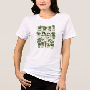 Süße Zimmerpflanzen Pflanzenliebhaber Botanisches Tri-Blend Shirt