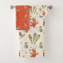 Süße Zirkus-Badehandtuch-Garnitur