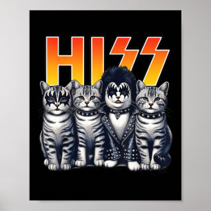 Süße Zisch-Katzen Rocken Kätzchen Kitty Rocking Mu Poster