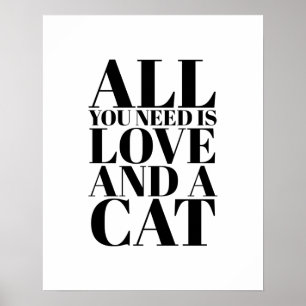 Süße Zitate. Alles, was du brauchst, ist Liebe und Poster
