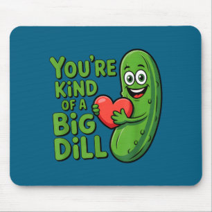 Süße Zitate lustige Gurke sagt ziemlich große Numm Mousepad