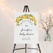 Süße Zitrone Boho Zitrus-Baby-Shower-Willkommen