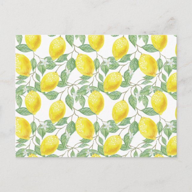 Süße Zitronen gelber Sommer. Postkarte (Vorderseite)