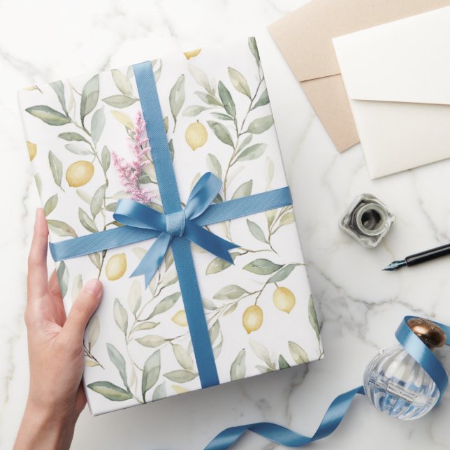 Süße Zitronen Hochzeit Geschenkpapier (Schenken)