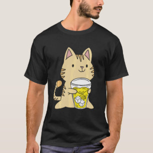 Süße Zitronenstand-Katze Lustiger Zitrone Zitrus-S T-Shirt