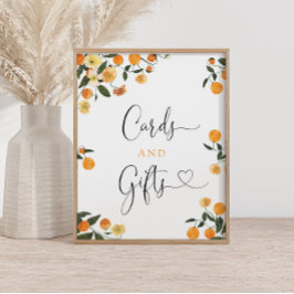 Süsse Zitrusfrüchte Botanische Karten und Geschenk Poster