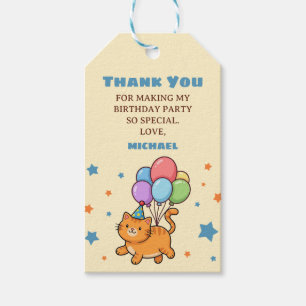 Süße ZOO-Tiere Kinder-Geburtstagsfeier Danke schön Geschenkanhänger