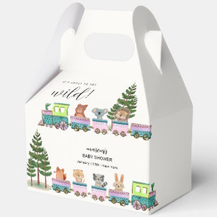 Süße Zoo-Wild-Safari-Choo-Choo-Bahn-Baby-Party Geschenkschachtel