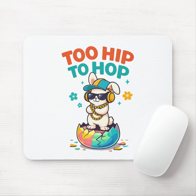 Süße Zu hip zum Hopp Hasen Illustration Mousepad (Mit Mouse)