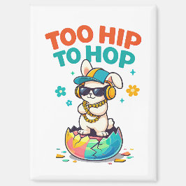 Süße zu hippe zum Hopp Hasen Illustration Magnet