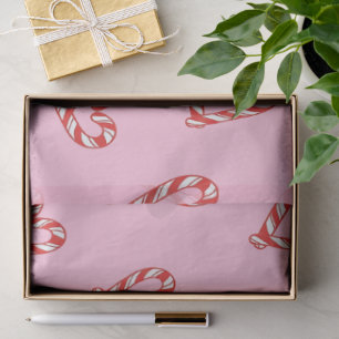 Süße Zuckerstangen-Herzen Minimalistisch Seidenpapier