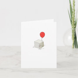 Süße Zuckerwürfelkarte, Zucker- und Ballonkarte Dankeskarte