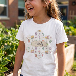 Süße Zurück zur Schule Zahlen Muster T-Shirt