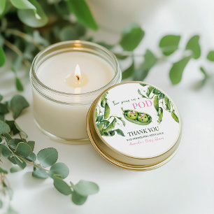 Süße Zwei-Erbsen-in-einer-Schote-Mädchen-Rosa-Zwil Runder Aufkleber