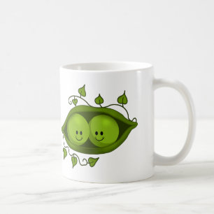Süße Zwei Erbsen In Einer Schote Tasse