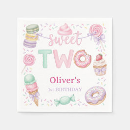 Süße Zwei-Pastell-Dessert-Papier-Serviette zum 2. Serviette