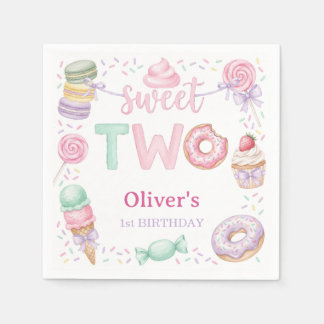 Süße Zwei-Pastell-Dessert-Papier-Serviette zum 2. Serviette