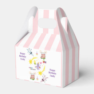 Süße Zwillings-Geburtstags-Giebel-Geschenkbox Rosa Geschenkschachtel