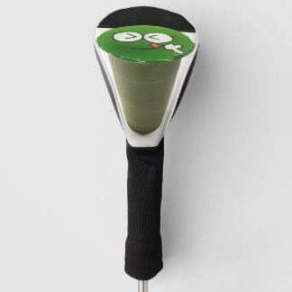 Süße zwinkernde grüne Frosch-Matcha-Boba-Milchtee- Golf Headcover
