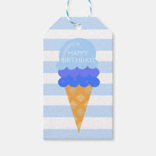 Süßeis Geburtstagsfeier Blue Junge Geschenkanhänger