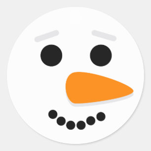 Süssen Frosty Snowman Frohe Weihnachtsaufkleber Runder Aufkleber