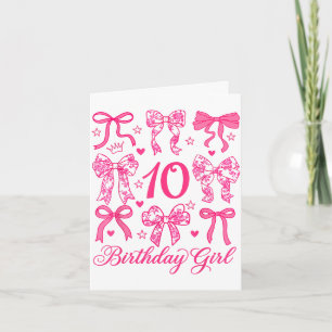 Süßer 10. Geburtstag Coquette-Bogen 10. Geburtstag Karte