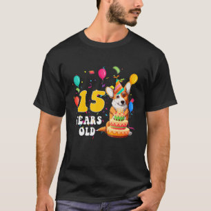 Süßer 15-jähriger Mops-Hund 15. Geburtstagsfeier T-Shirt