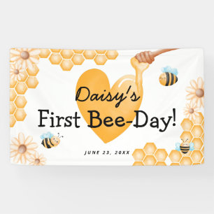 Süßer 1. Bienentag! Erster Geburtstag Banner