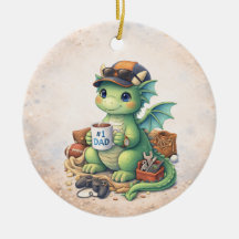 Süßer #1 Dad-Drache Weihnachtsbaumschmuck