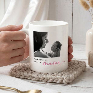 Süßer 1. Muttertag, Girl Mama Fotocollage Kaffeetasse