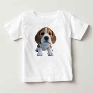 Süßer 3D-gerenderter Beagle-Welpe-Charakter Baby T-shirt