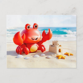 Süßer 3D-Krebs-Zodiak-Krebs Postkarte