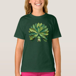 Süßer 3D-Papier-Frosch mit floralem Osterei und T-Shirt