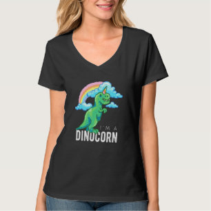 Süßer 8-Bit-Dinocorn-Dinosaurier-Einhorn-Paläontol T-Shirt