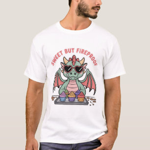 Süßer aber feuerfester Drachenbäcker Lustiges Back T-Shirt