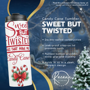 Süßer, aber gedünsteter Candy Cane Thermal Tumbler Thermosbecher